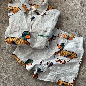 NWT Anthropologie Oversized Viral Duck Mallard Lyrebird Pajama Set